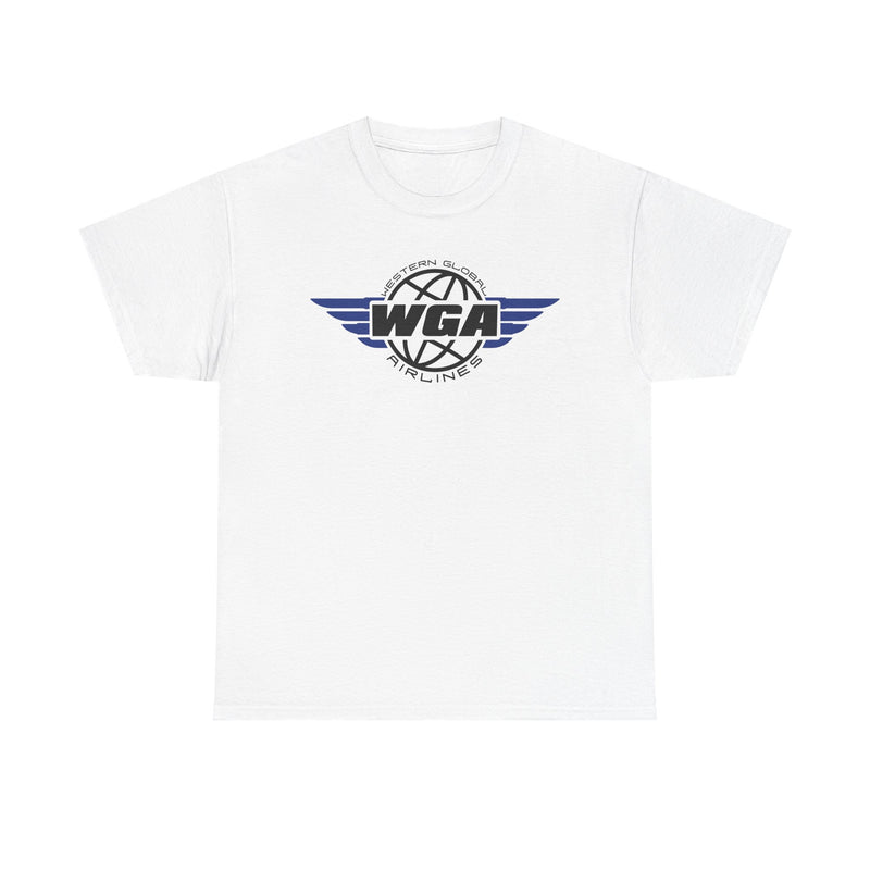 Load image into Gallery viewer, Western Global Airlines T-Shirt - Aviation Industry Bankrupt Logo Tee
