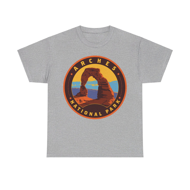 Load image into Gallery viewer, Arches National Park Utah Round Logo T-shirt
