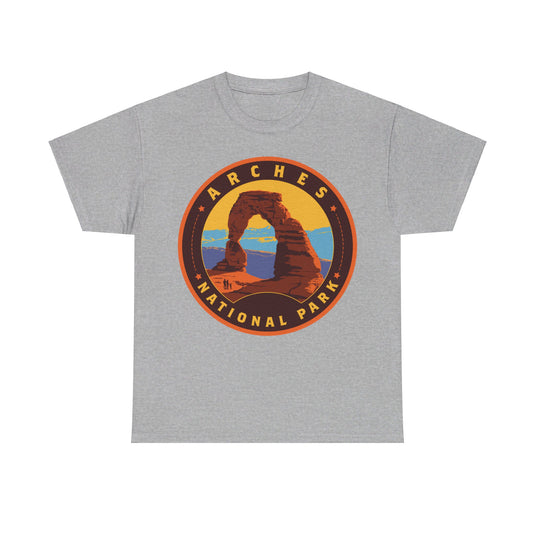 Arches National Park Utah Round Logo T-shirt