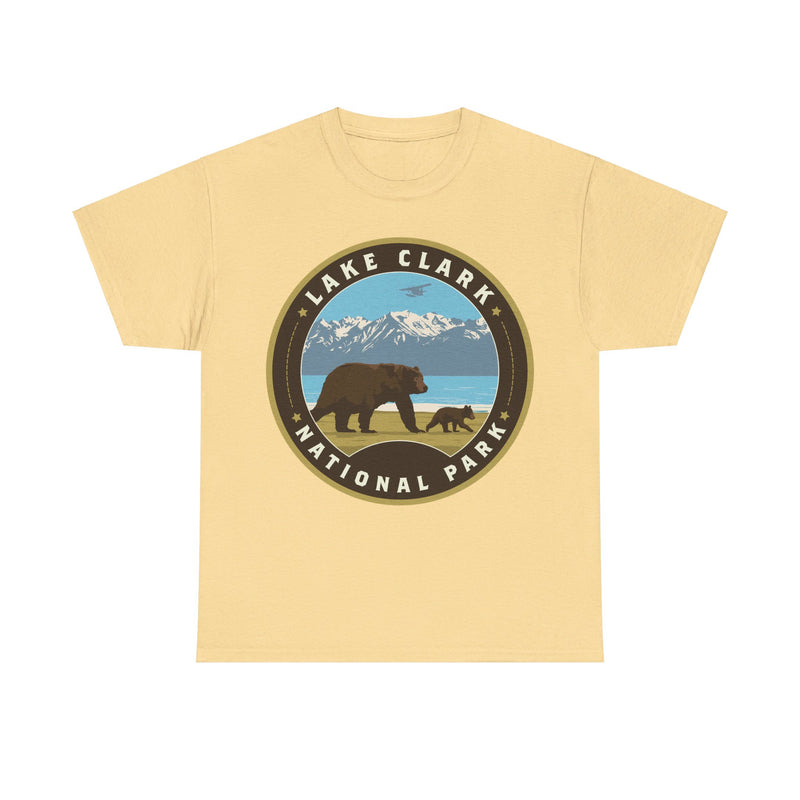 Load image into Gallery viewer, Lake Clark National Park Alaska Round Logo T-shirt
