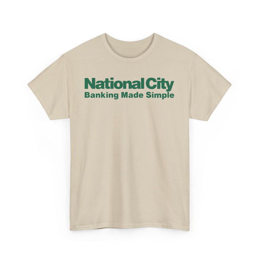 National City Banking Made Simple Financial Logo Bank Ohio T-Shirt