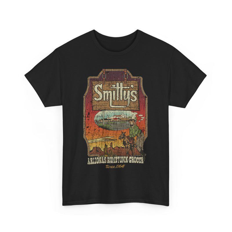 Load image into Gallery viewer, Smittys Arizona Sunset 1964 Grocery Cowboy T-shirt
