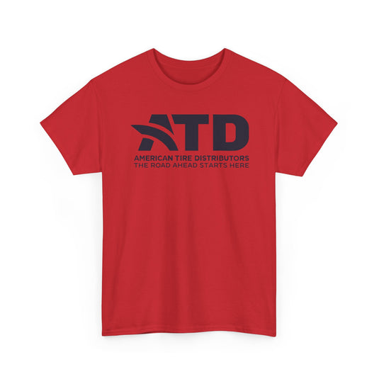 ATD American Tire Distributors T-Shirt Defunct Company Road Ahead Starts Here