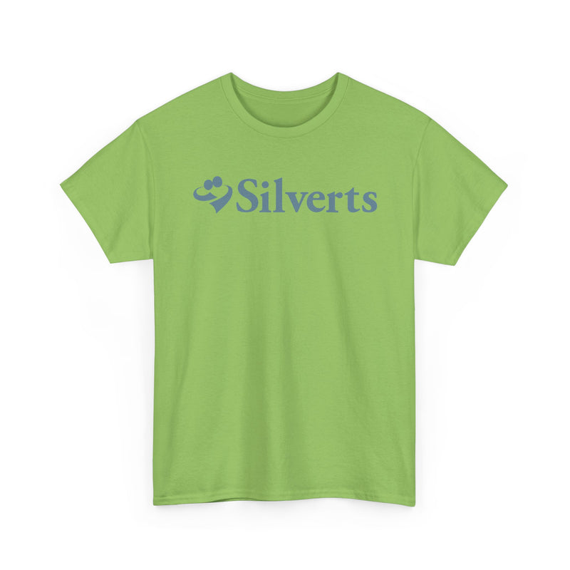 Load image into Gallery viewer, Silverts T-Shirt Blue Senior Care Adaptive Clothing Brand Logo Tee
