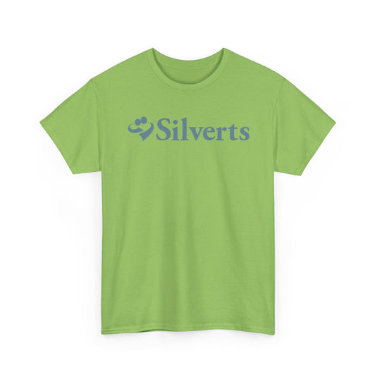 Silverts T-Shirt Blue Senior Care Adaptive Clothing Brand Logo Tee