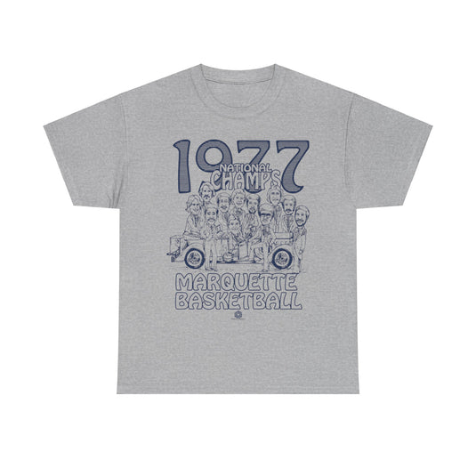 Marquette National Basketball Champions 1977 Nostalgic Retro T-shirt