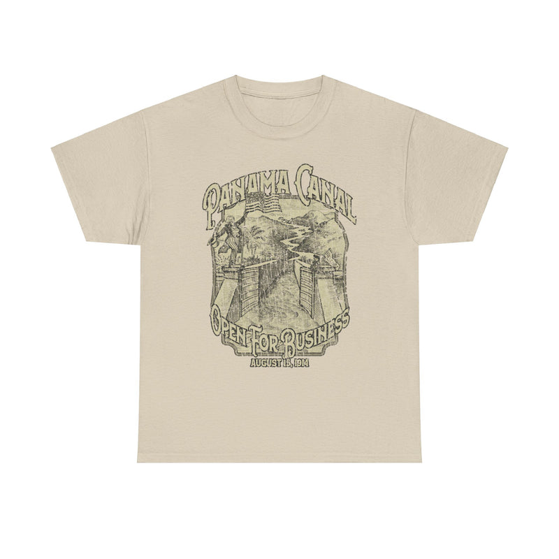 Load image into Gallery viewer, Panama Canal Open For Business 1914 Advertising T-shirt
