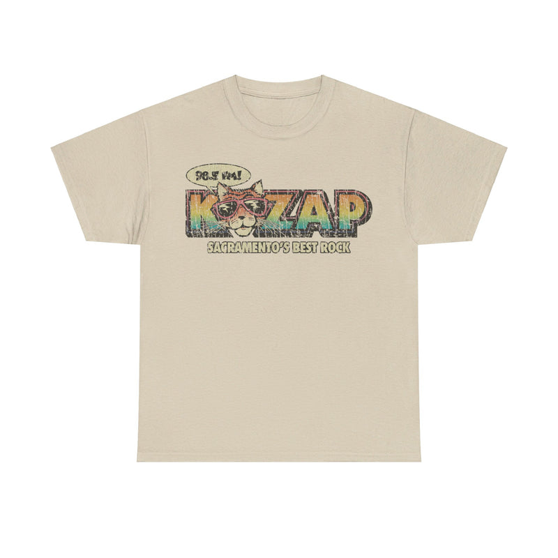 Load image into Gallery viewer, KZAP Sacramento California Cool Cat 98.5 FM Radio Station T-shirt
