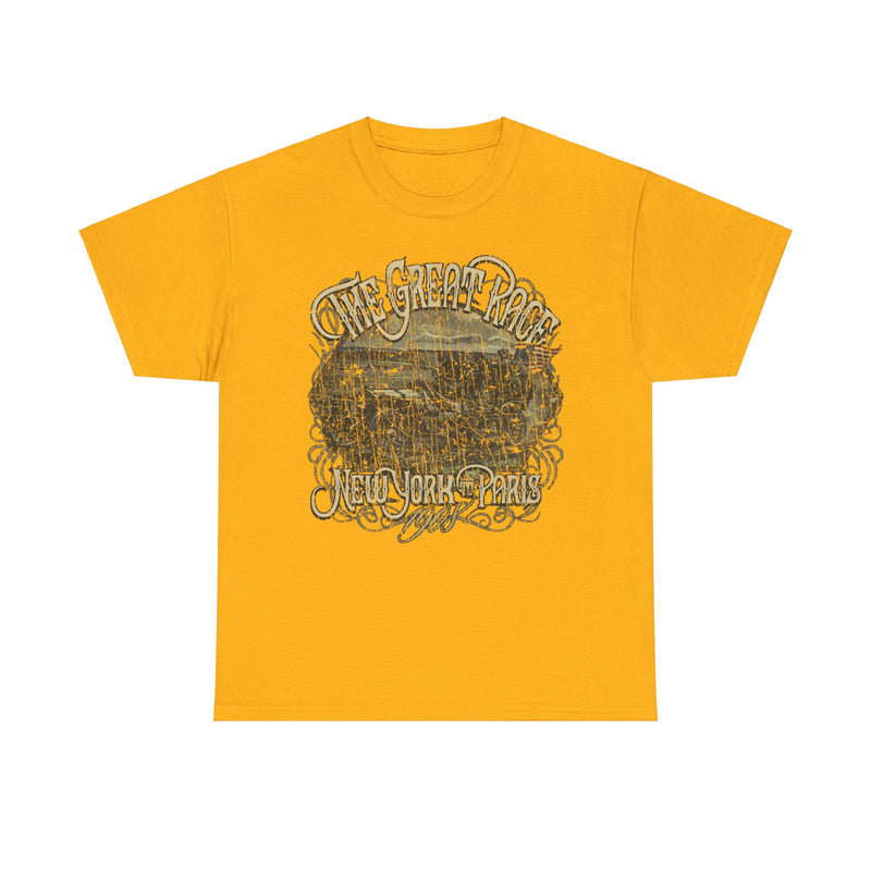 Load image into Gallery viewer, The Great Race 1908 New York to Paris Auto Competition T-shirt
