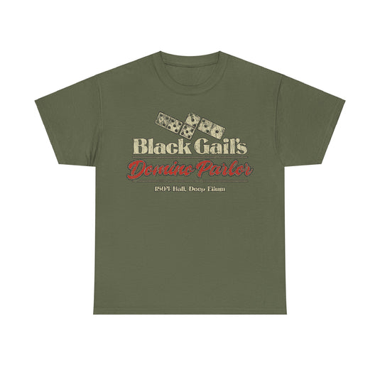 Black Gails Domino Parlor Deep Ellum Texas T-shirt