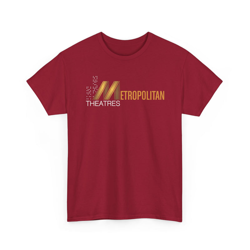 Load image into Gallery viewer, Metropolitan Theaters Film Strip Logo T-Shirt Movie Cinema Tee

