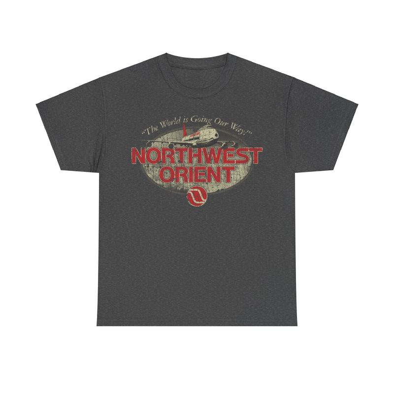 Load image into Gallery viewer, Northwest Orient Airlines 1969 Distressed Print T-shirt
