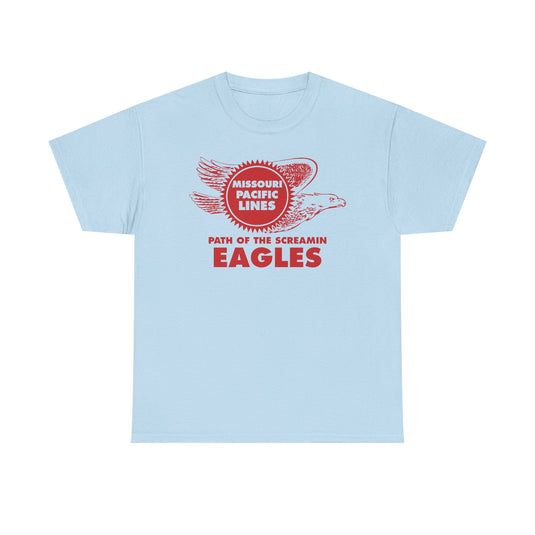 Missouri Pacific Lines Screaming Eagles Railroad Logo Vintage T-Shirt