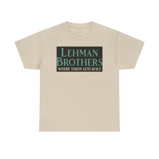 Lehman Brothers Where Vision Gets Built Historic Wall Street Bank Tee New York T-Shirt