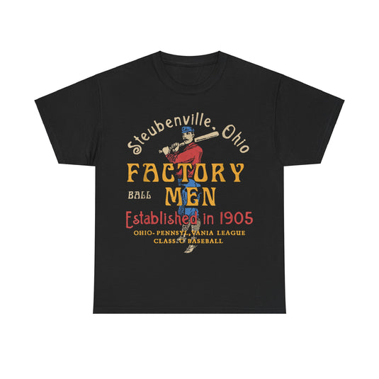 Steubenville Ohio Factory Men Nostalgic Retro Baseball Team T-shirt