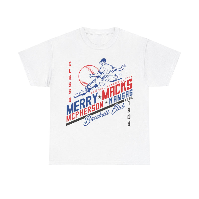 Load image into Gallery viewer, McPherson Merry Macks Est 1908 Kansas Baseball T-shirt
