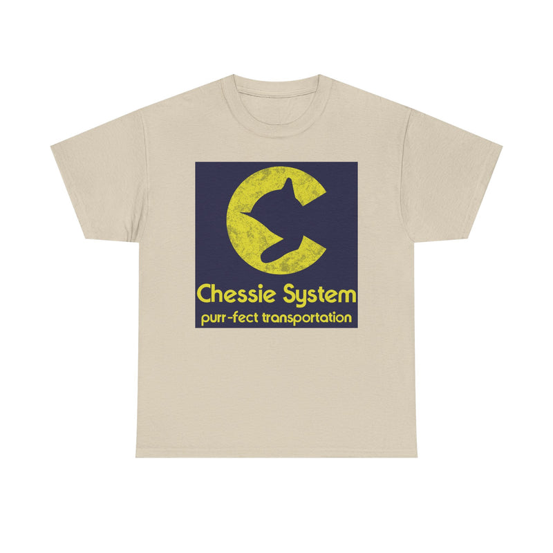 Load image into Gallery viewer, Chessie System Purr-fect Transportation Railroad Logo Train T-Shirt
