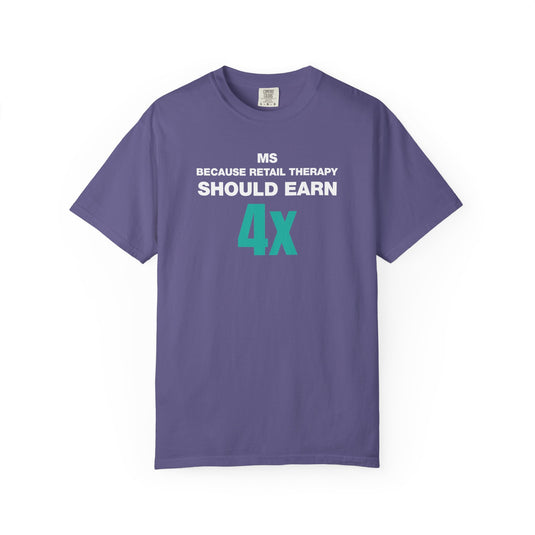 Manufactured Spend 4x Credit Card Points Miles Travel Teal T-shirt