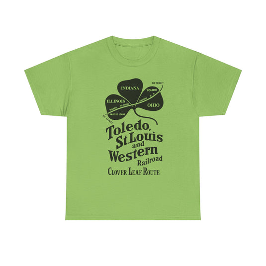 Toledo St Louis Western Clover Leaf Route Railroad Logo T-Shirt