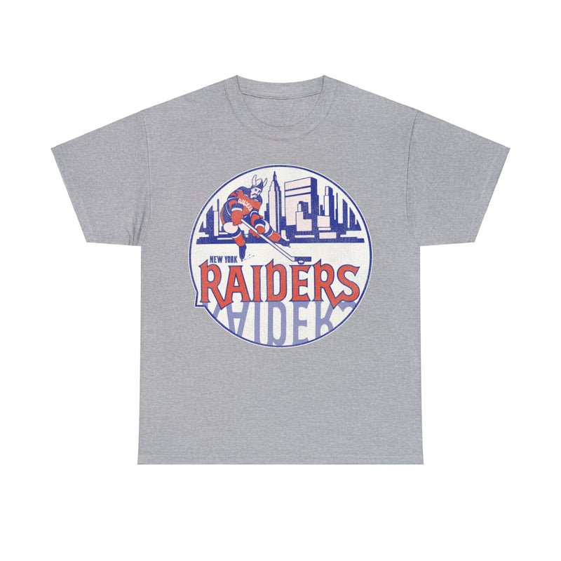 Load image into Gallery viewer, New York Raiders Logo Nostalgic Hockey T-shirt
