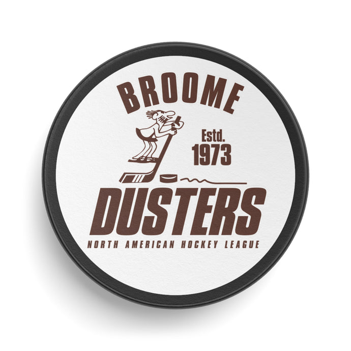Broome Dusters 1973 Nostalgic Retro Hockey Puck