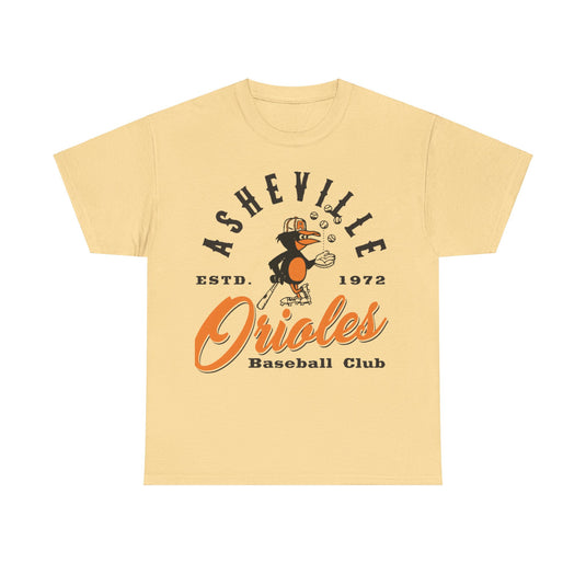 Asheville Orioles Nostalgic Retro Baseball T-shirt