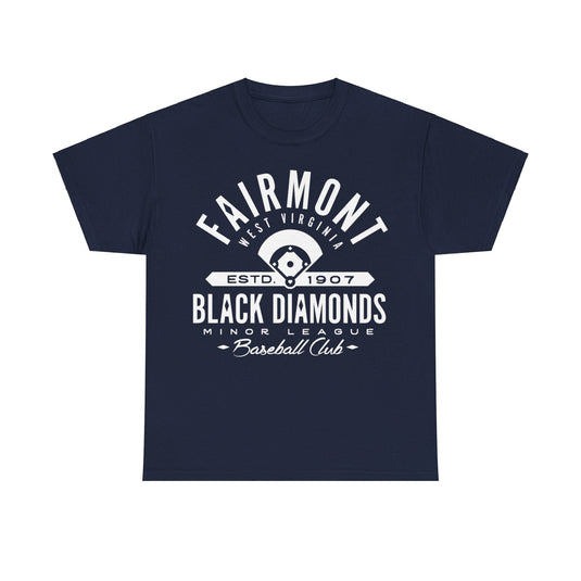 Fairmont Black Diamonds Est 1907 West Virginia Baseball T-shirt