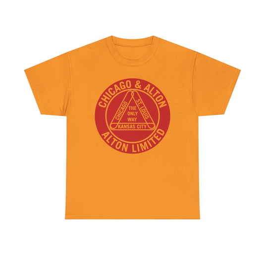Chicago Alton Only Way Triangle Railroad Logo Vintage Train T-Shirt