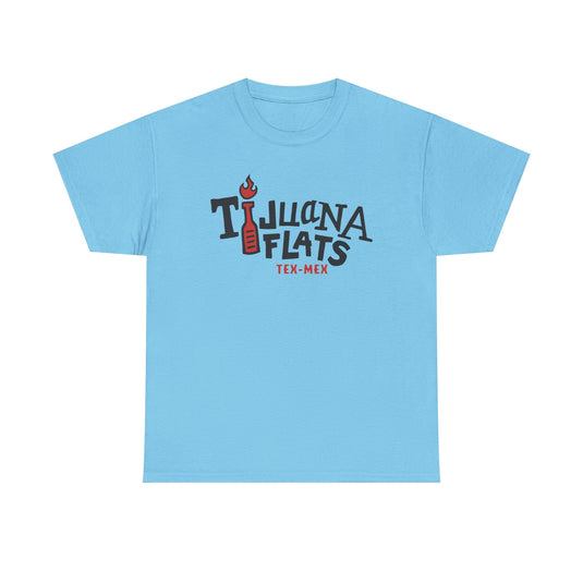 Tijuana Flats Tex-Mex T-Shirt Bankrupt Restaurant Chain Logo Tee