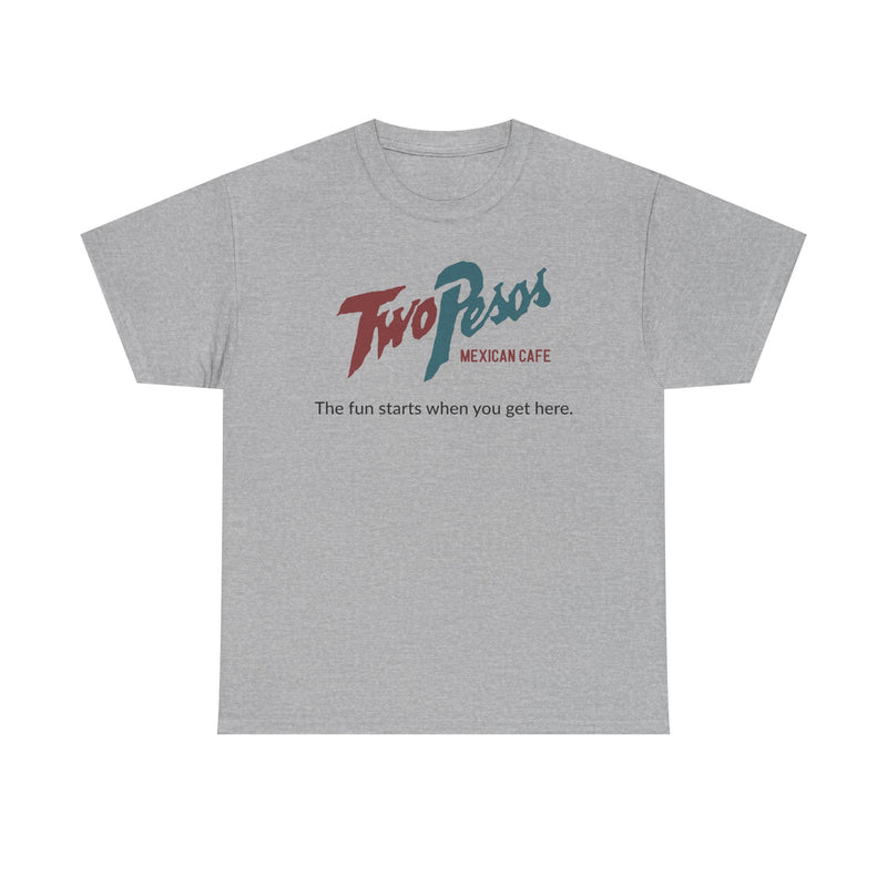 Load image into Gallery viewer, Two Pesos Mexican Cafe Vintage Restaurant Logo Chain T-Shirt
