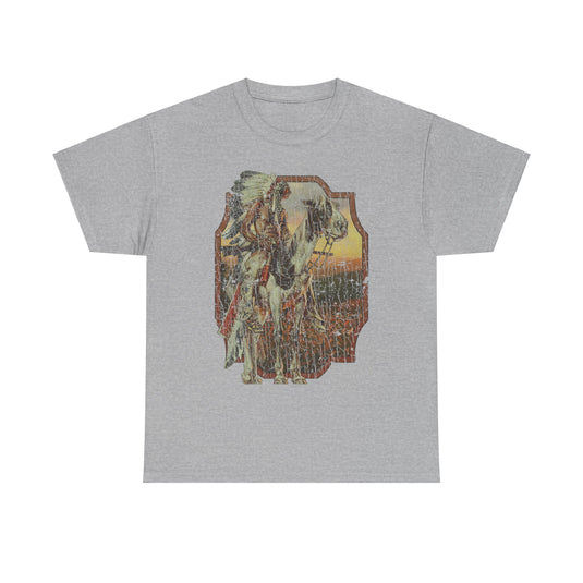 Native Sunset 1973 Native American Indian Horseback T-shirt