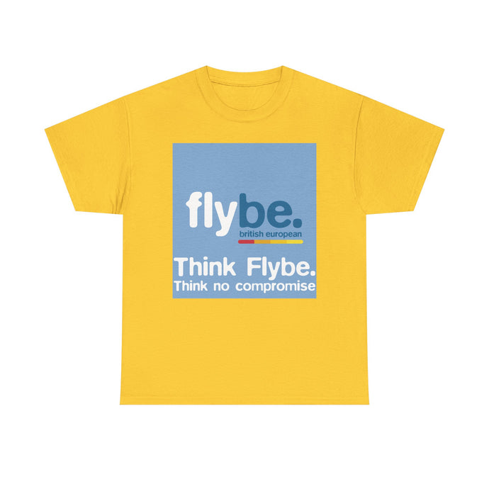 Flybe British European Think No Compromise Regional Airline Logo T-shirt