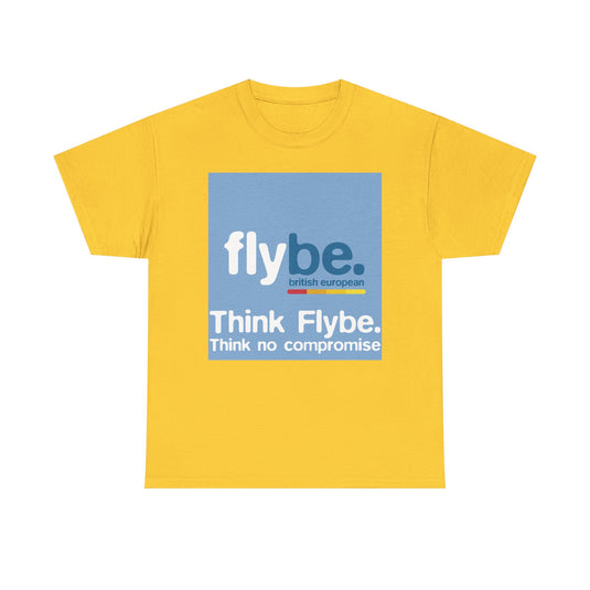 Flybe British European Think No Compromise Regional Airline Logo T-shirt