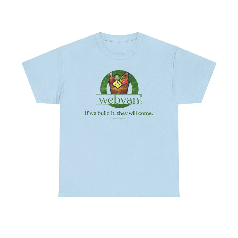 Load image into Gallery viewer, Webvan Vintage Logo T-Shirt: If We Build It, They Will Come
