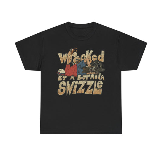 Wrecked by a Bermuda Swizzle 1983 Alcohol Vacation T-shirt