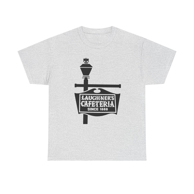 Load image into Gallery viewer, Laughner's Cafeteria T-Shirt - Restaurant Industry Bankrupt Logo Tee
