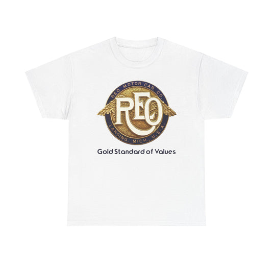 REO Motor Car Co Lansing Michigan Gold Standard Wings T-shirt