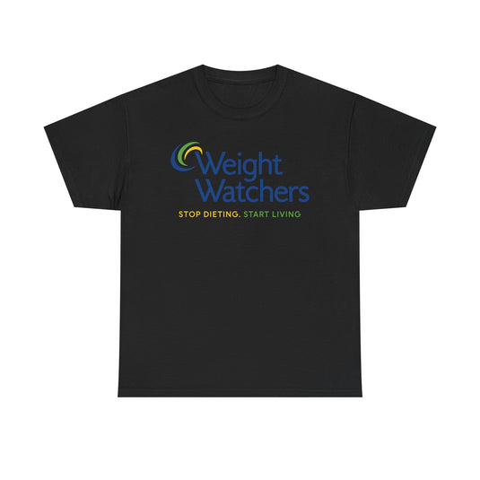 Weight Watchers Blue Green Yellow Logo Stop Dieting Start Living T-shirt