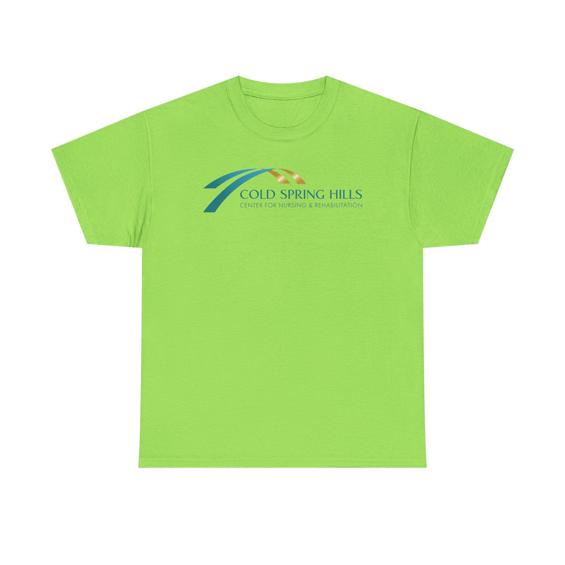 Load image into Gallery viewer, Cold Spring Hills T-Shirt Nursing Rehabilitation Bankrupt Company Logo Tee
