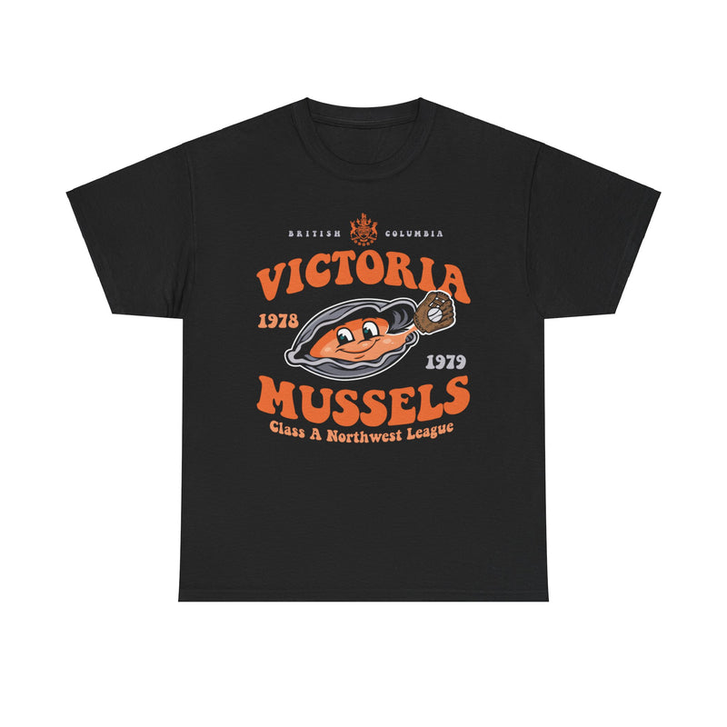 Load image into Gallery viewer, Victoria Mussels Est 1978 British Columbia Baseball T-shirt
