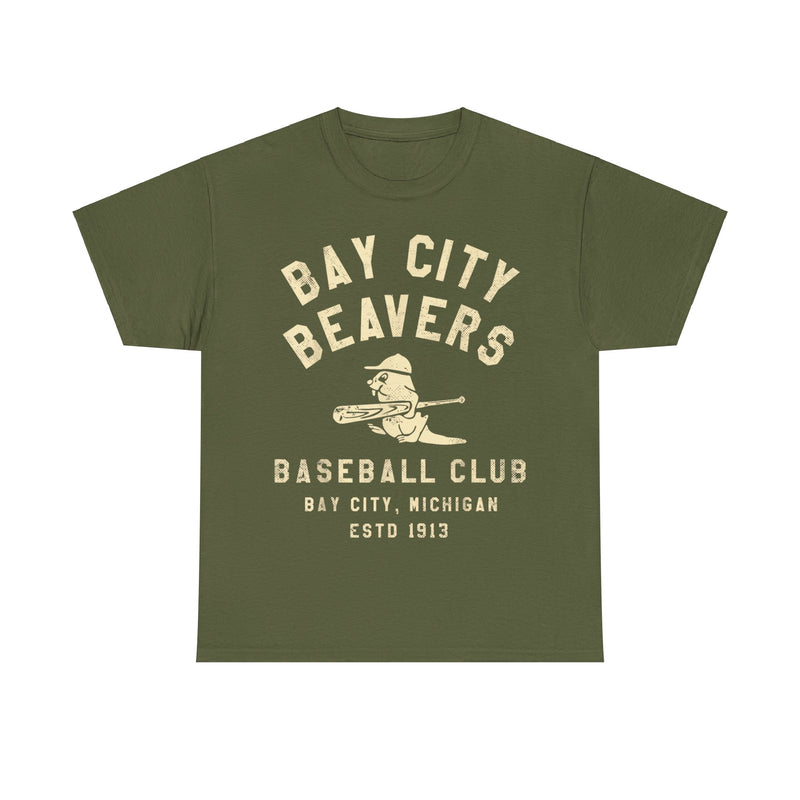 Load image into Gallery viewer, Bay City Beavers Michigan Nostalgic Retro Baseball T-shirt
