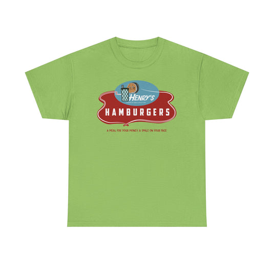 Henry's Hamburgers Vintage Drive-In Chain Restaurant Logo T-Shirt