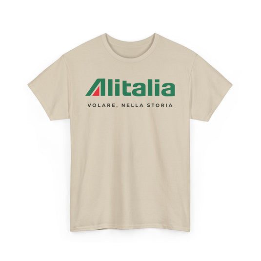 Alitalia Volare Nella Storia Vintage Italian Airline Logo Aviation T-shirt