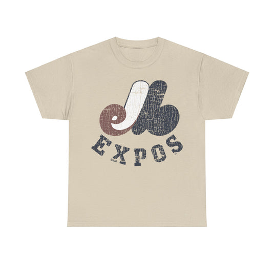 Montreal Expos Distressed Logo Baseball T-shirt