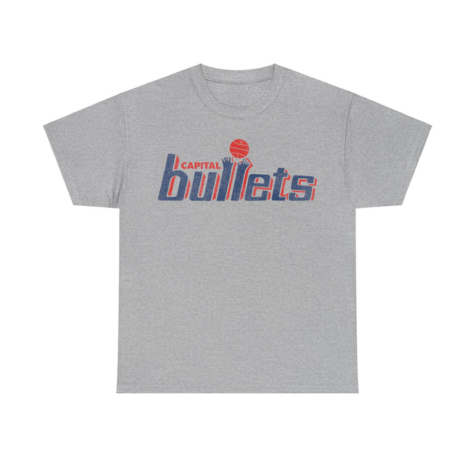 Capital Bullets Basketball Team Nostalgic Retro Logo T-shirt