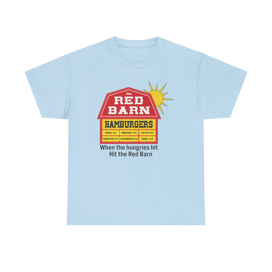 Red Barn Hamburgers Vintage Fast Food Logo Classic Chain Restaurant T-Shirt