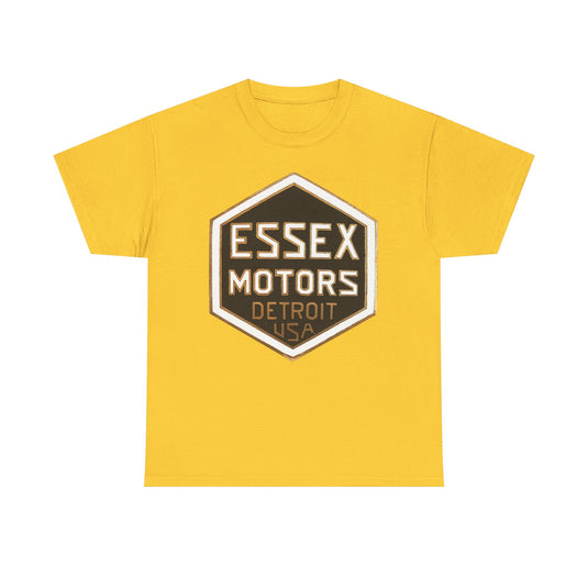 Essex Motors Detroit USA Gold Badge Rare Logo T-shirt