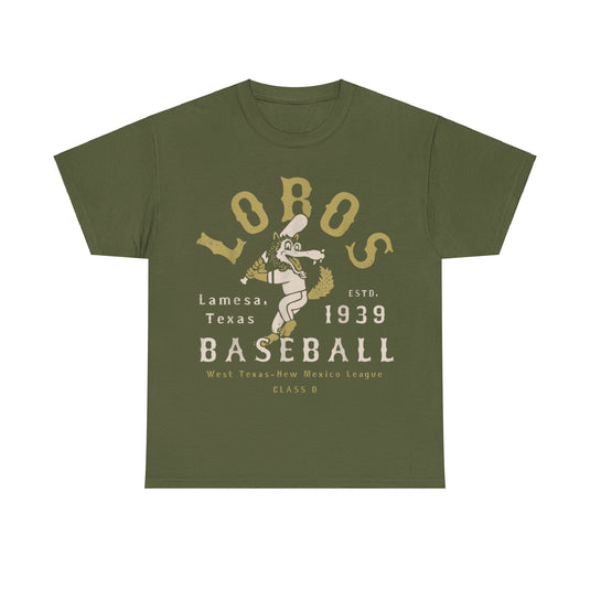 Lamesa Lobos Texas Nostalgic Retro Baseball Team T-shirt