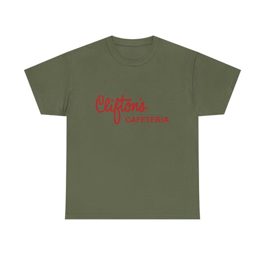 Clifton's Cafeteria T-Shirt - Cafeteria Restaurant Industry Defunct Logo Tee
