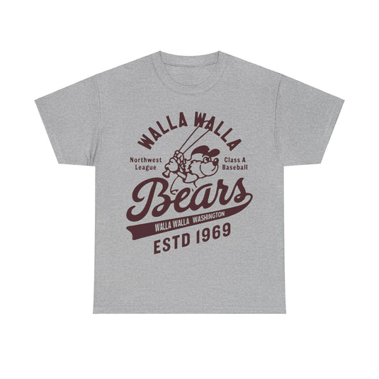 Walla Walla Bears Nostalgic Retro Baseball Team T-shirt